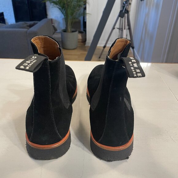 New Republic By Mark Mc Nairy Sonoma Chelsea Boots Black Tan Size US 9.5 EU 42.5 - Picture 3 of 7